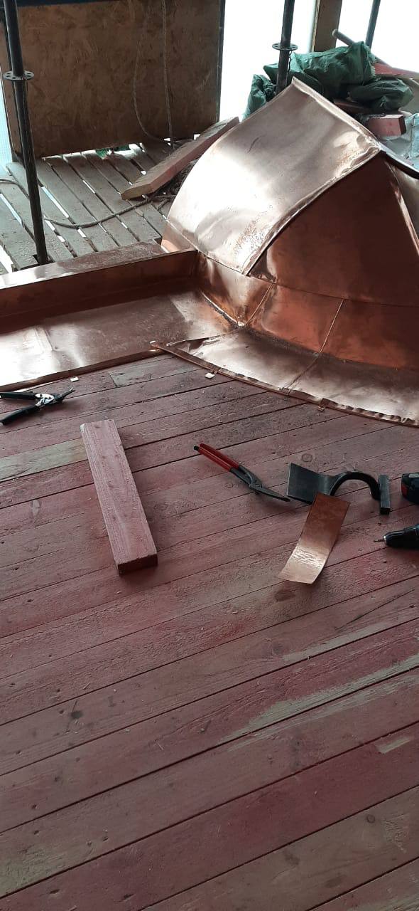 Изготовление медного купола