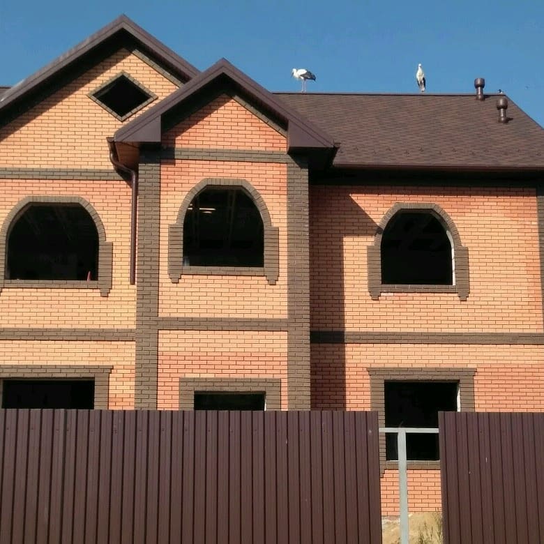 Мягкая кровля на кирпичном доме